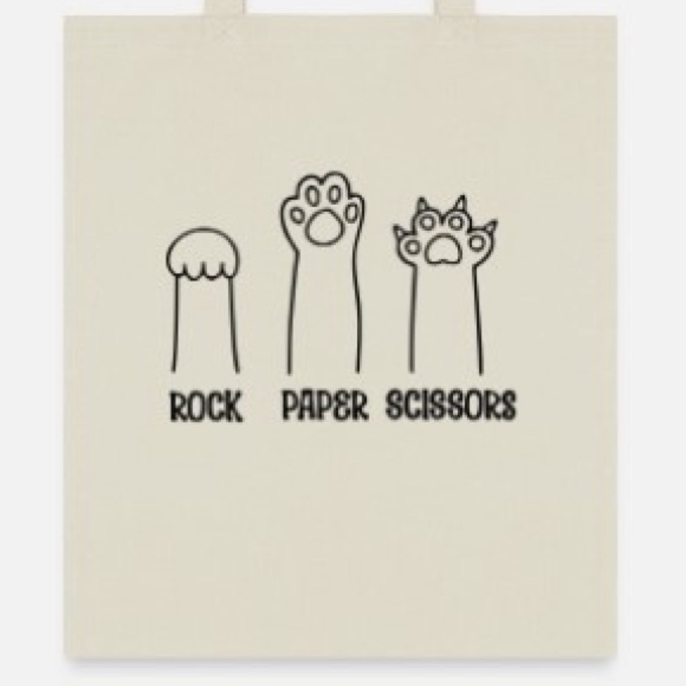 Rock Paper Scissors tote bag